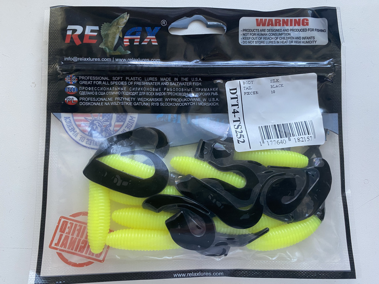 Силіконова приманка Relax Twister DTT 4" колір TS252