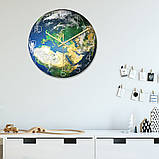 Годинник настінний "Планета Земля" світяться в темряві 30см в діаметрі, фото 3