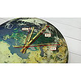 Годинник настінний "Планета Земля" світяться в темряві 30см в діаметрі, фото 4