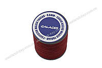 Galaces 0.60 мм темно-красная (S050) нить круглая плетеная из 8 нитей вощёная по коже