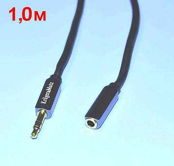 Подовжувач jack3.5мм стерео Kruger&Matz 1.0 м KM0315