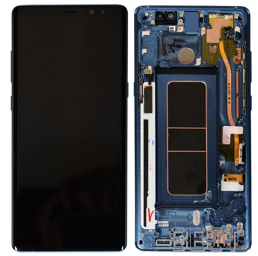 Дисплей для Samsung N950 Galaxy Note 8 з сенсорним склом в рамці (Блакитний) Оригінал Китай