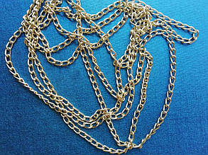 Ланцюг для створення біжутерії золотого кольору ланки 5 х 3 мм 10 м паковання