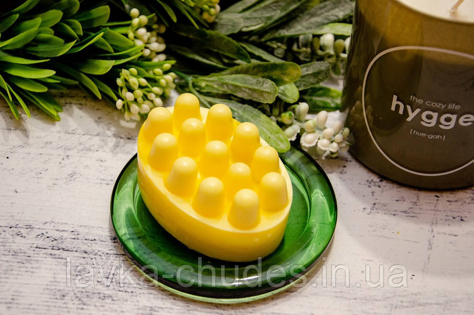 Масажне мило з маслом виноградних кісточок ручної роботи, фото 1