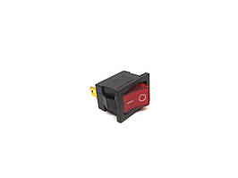 Перемикач KCD-1, ON-OFF 3pin 6A 220V, з підсвічуванням червоний