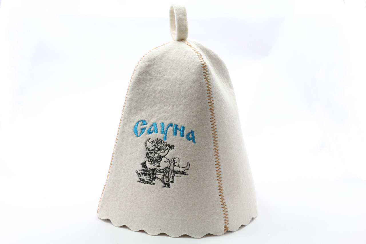Шапка для сауни з вишивкою 'Сауна ', Saunapro