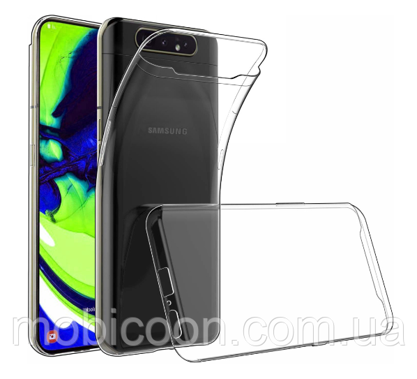 Чохол силіконовий для Samsung Galaxy A80 A805 ультратонкий прозорий (самсунг галаксі а80)