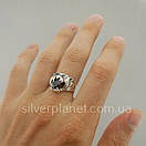 Чоловіча срібна печатка Лев / Тигр. Срібло 925 21.5 розмір, фото 3