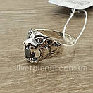 Чоловіча срібна печатка Лев / Тигр. Срібло 925 21.5 розмір, фото 5