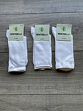 Жіночі шкарпетки високі для діабетиків бамбук Montebello  12 шт в уп білі