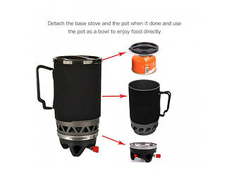 Портативна газова плита 1400ml пальник для туриста