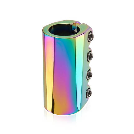 Хомут на кермо для трюкового самоката Hipe Clamp CHIPE 06 Neo chrome компресія SCS діаметр керма Ø31,8мм, фото 3