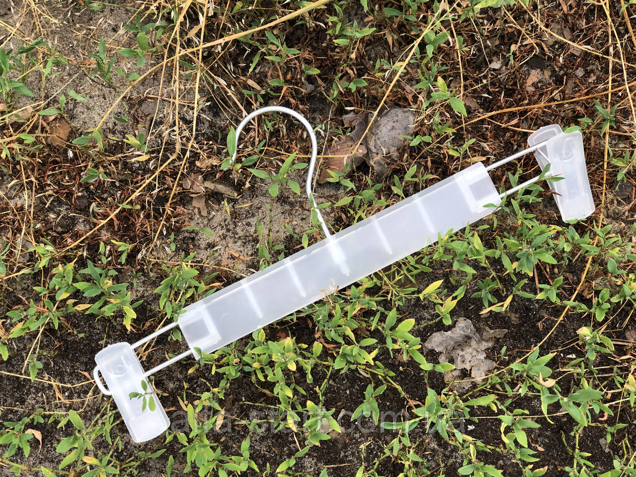 Білий вішак плеча з прищіпками для штанів, фото 1