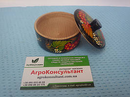 Солонка з кришкою, Петриківський розпис \ Salt shaker with lid, Petrikov painting