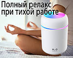Зволожувач повітря міні Adna Humidifier DQ107 дифузор компактний,мийка повітря з підсвічуванням веселкою. Білий, фото 5