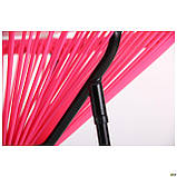 Круглий скляний столик Agave плетіння штучний ротанг рожевого кольору, фото 4