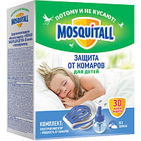Електрофумігатор від комарів Mosquitall "Ніжний захист для дітей 30 ночей" + рідина (30мл.)