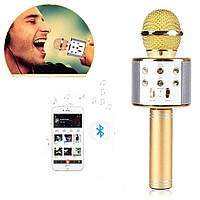 Микрофон караоке беспроводной с колонкой Bluetooth USB WSTER WS-858! Покупай