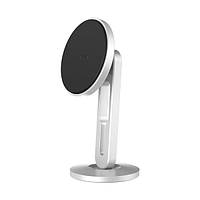 Магнитный держатель телефона в авто Baseus Hollow Magnetic Car Mount Vertical Type Silver (SULK-01)