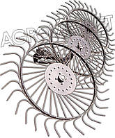 Грабли ворошилки "Солнышко" 3 колеса (1т)