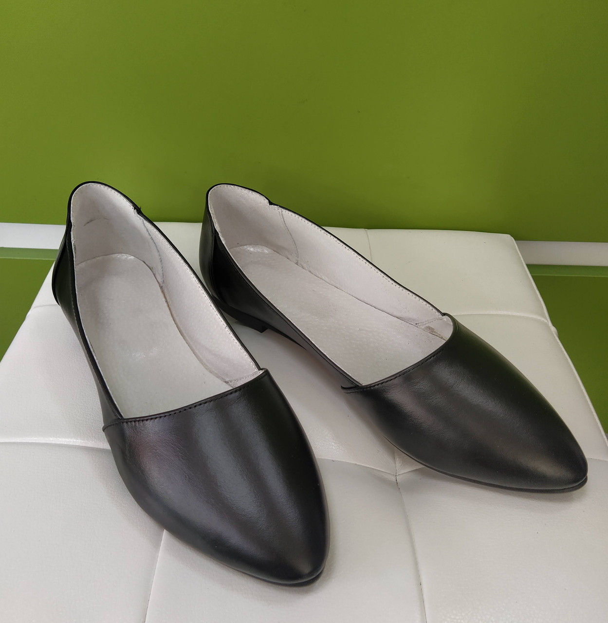 STTOPA Розміри 41-44. Балетки великих розмірів із натуральної шкіри. 158-4144 Чорні, фото 2