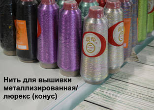 Нитки для вишивки муліне Royal Broderie металік (люрекс) в конусах