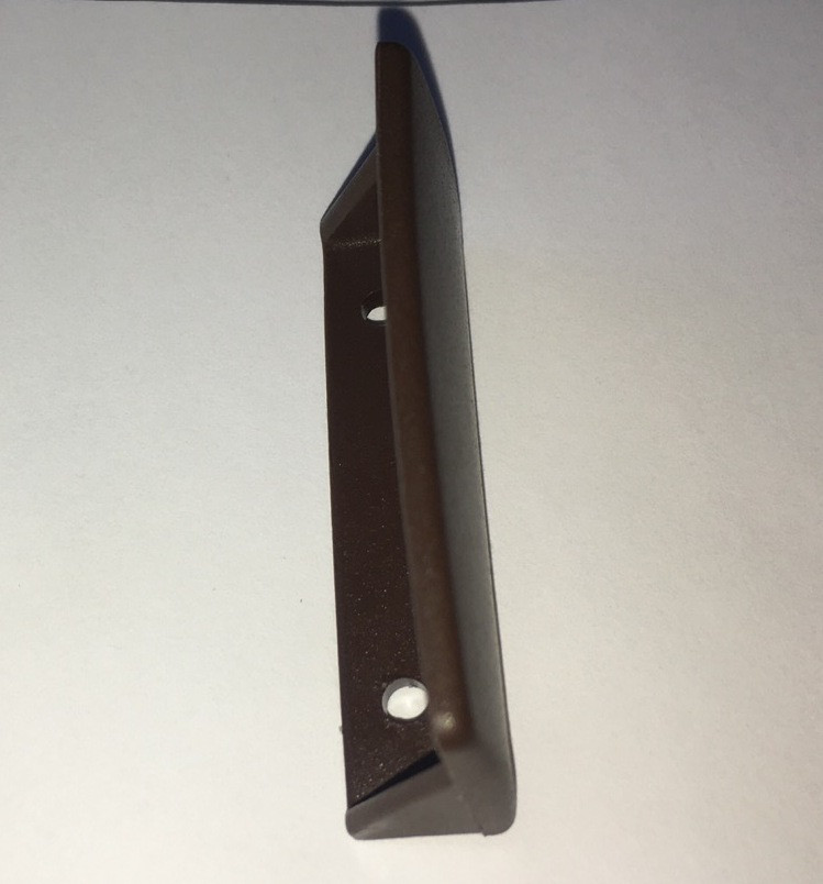 Ручка москитной сетки дверной внутренняя торцевая для профиля 17х25 коричневая - фото 3 - id-p1210868800
