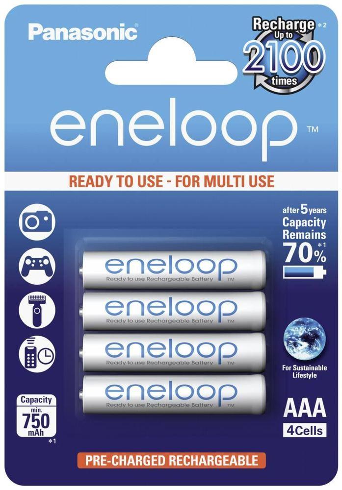 Акумулятор Panasonic Eneloop BK-4MCCE/4BE, AAA/(HR03), 750 mAh, LSD Ni-MH, блістер 4шт, фото 1