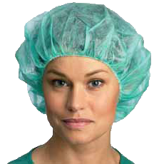 Шапочка-шарлотка неткана Ampri Med Comfort 04010 100 Штука Зелена