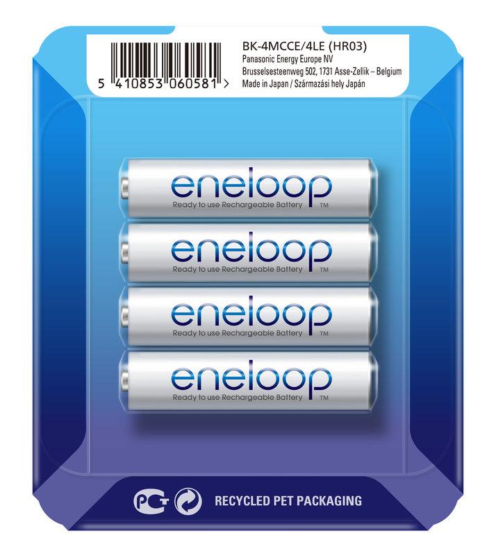 Акумулятор Panasonic Eneloop BK-4MCCE/4LE, AA/(HR06), 750mAh, LSD Ni-MH, Sliding Pack 4шт, фото 1