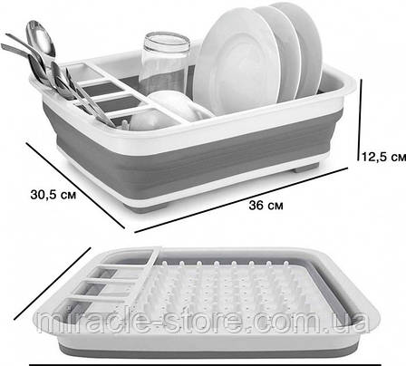 Складана універсальна сушарка для посуду та продуктів, фото 2