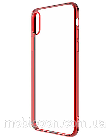 Чохол силіконовий для Samsung Galaxy A51 A515F прозорий з червоною рамкою (самбунг а51 а515ф)