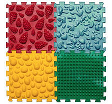 Ортопедичний масажний килимок Ortek (Орктек) Мікс Пазли (4 елементи) 77103