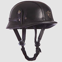 Шлем-каска немецкая кожа PU черная