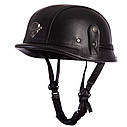 Шолом-німецька каска шкіра PU чорна, фото 4