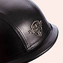 Шолом-німецька каска шкіра PU чорна, фото 6