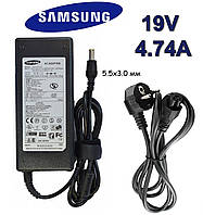 Блок питания Зарядка для Samsung 19V 4.74A 5.0х3.0 мм / 5.5х3.0 мм Зарядное устройство для ноутбука