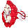 Букет із м'яких іграшок Ведмедика 9 весільний у червоному, фото 2