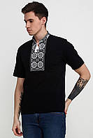 Вышитая футболка мужская черная, Украинские вышиванки от производителя