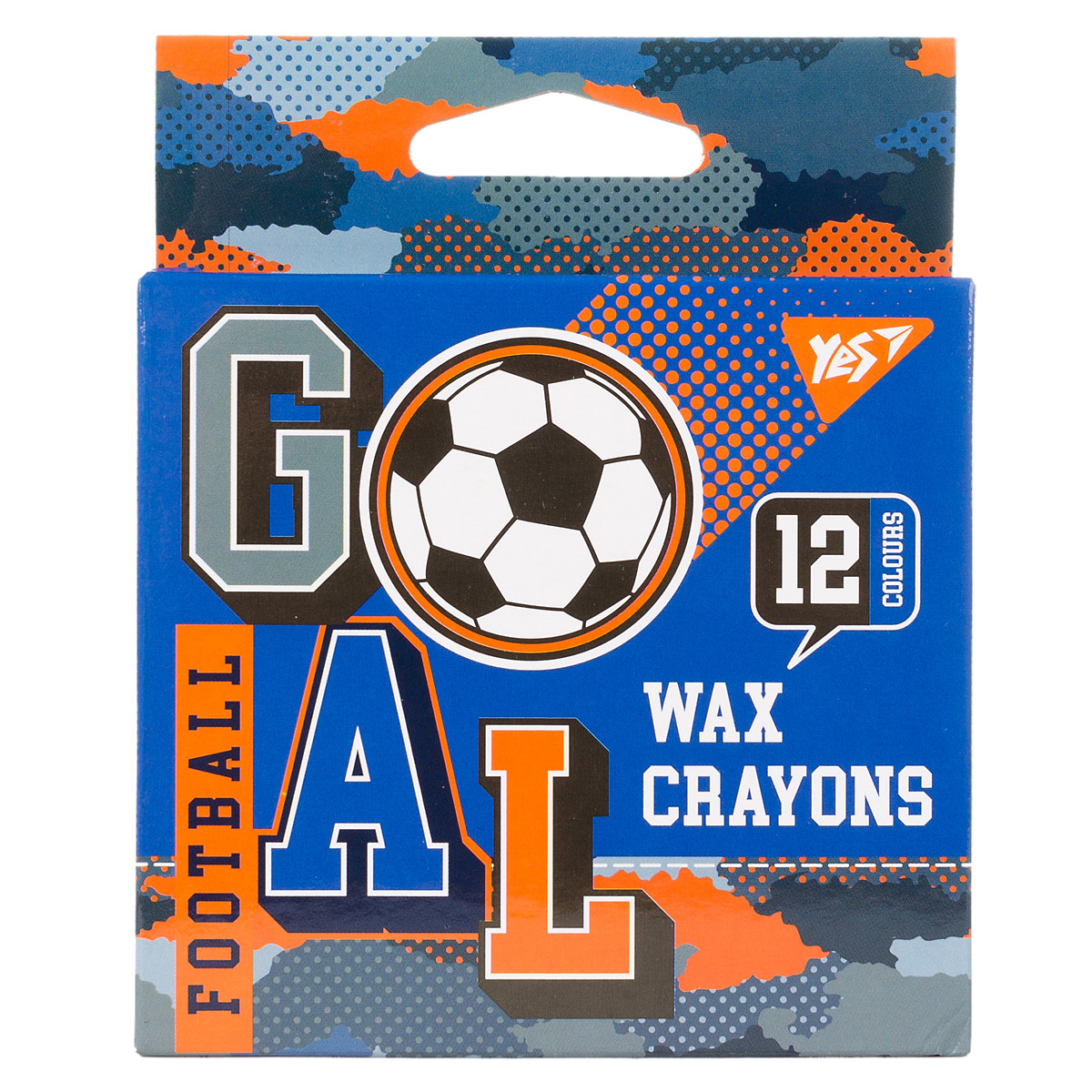 Олівці кольорові воскові YES 12шт. "Football" код: 290613, фото 1