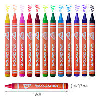 Олівці кольорові воскові YES 12шт. "Football" код: 290613, фото 2