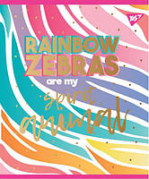 Зошит шкільна А5/12 лін. YES "RAINBOW" мат. ВДЛ+софт-тач+фольга золото код: 764236 набір 10 шт, фото 4