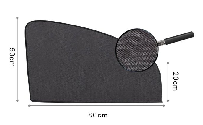 Сонцезахисна шторка в авто автомобіль на магнітах Права, Чорний