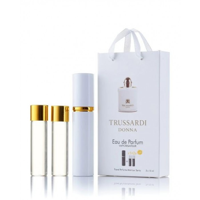 Жіночі мініпарфуми TRUSSARDI Donna, 3*15 мл, фото 1