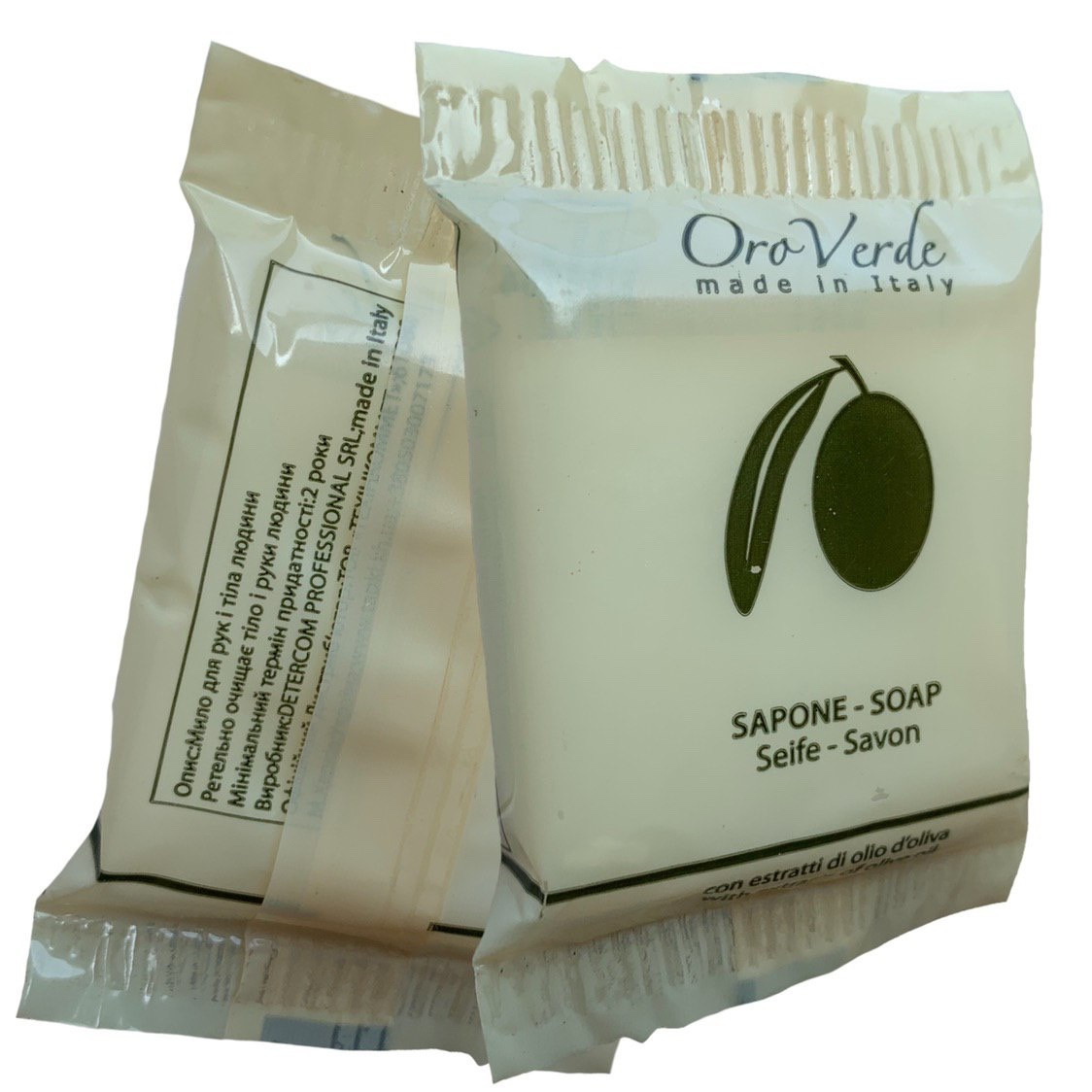 Одноразове тверде мило ORO VERDE на основі оливкової олії (флоупак 12г), фото 1