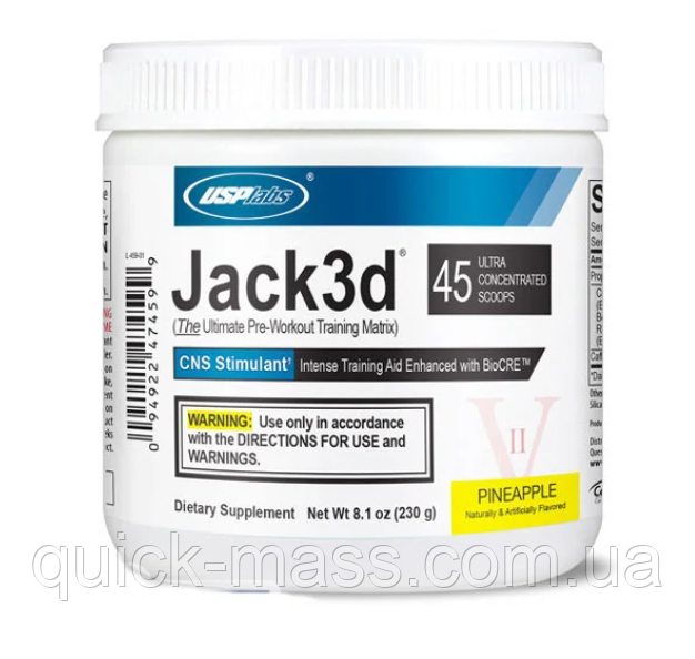 Предтренувальний комплекс USPlabs Jack3d 230g 45 порций