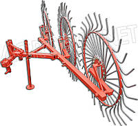 Грабли ворошилки "Солнышко" 3 колеса (3т)