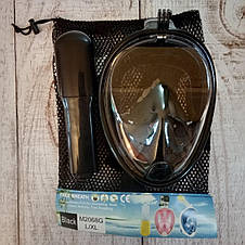 Маска для дайвінгу Tribord Easy, для снорклінга з кріпленням камери Велика L\XL чорна (Живі фото), фото 2