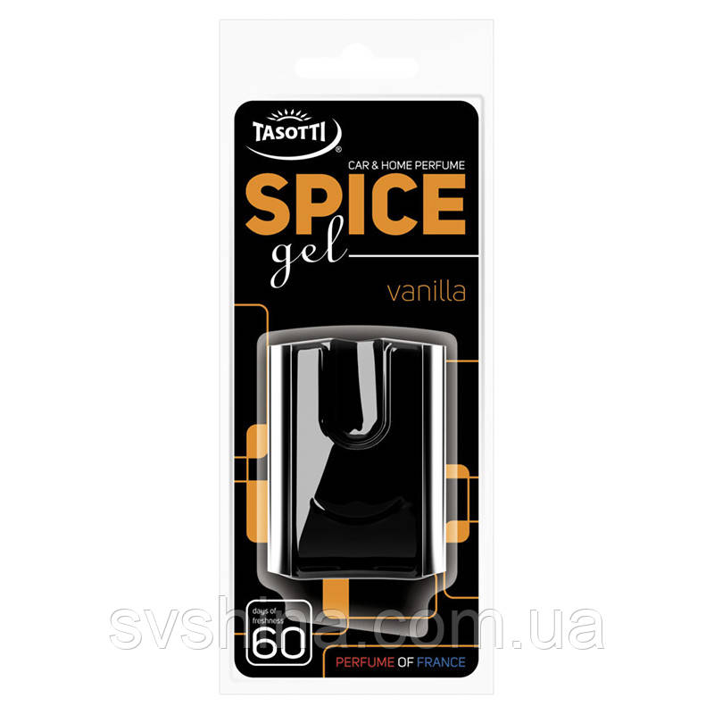 Ароматизатор гелевий на дефлектор (охолодження) Tasotti Spice Gel Vanilla (Ваніль) 8ml
