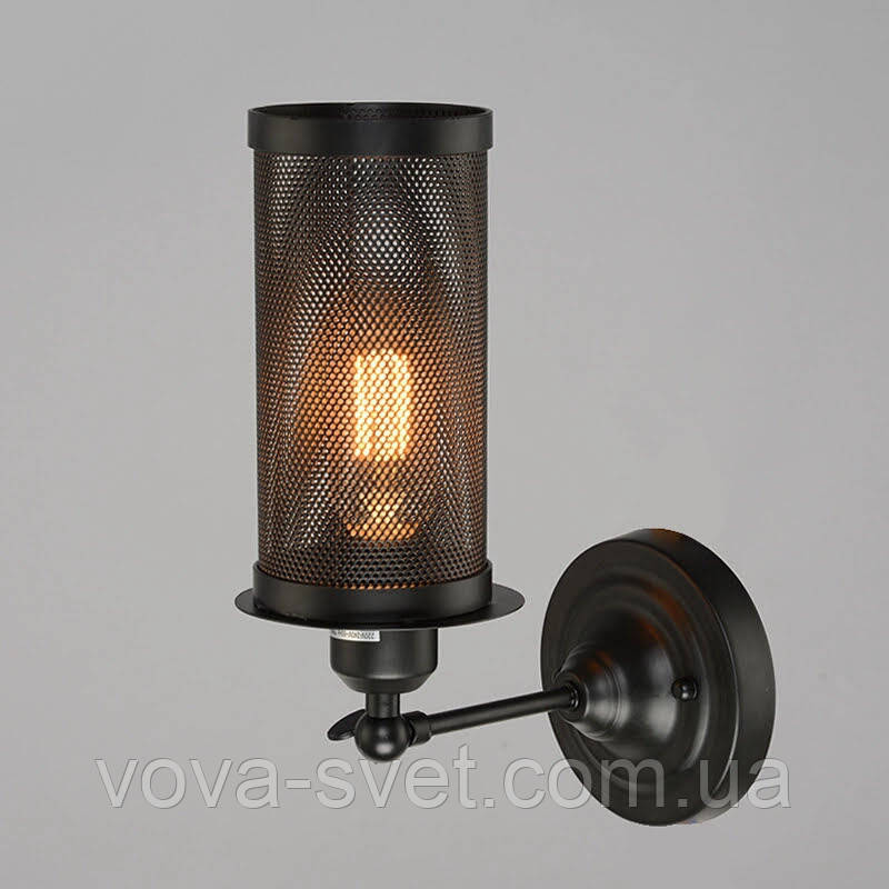 Бра [ LOFT BLACK perforation ] 1 - Lamp Edison - фото 1 - id-p1210997342